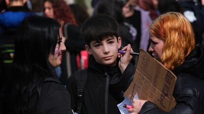 Manifestación feminista de estudiantes en Sevilla, el pasado 8 de marzo.