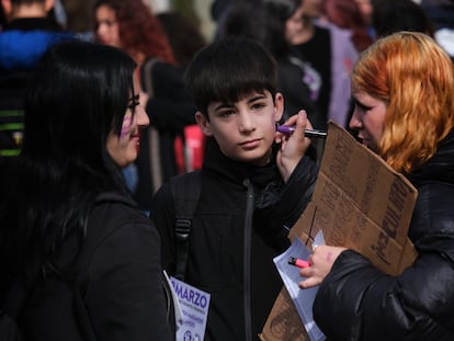 Manifestación feminista de estudiantes en Sevilla, el pasado 8 de marzo.