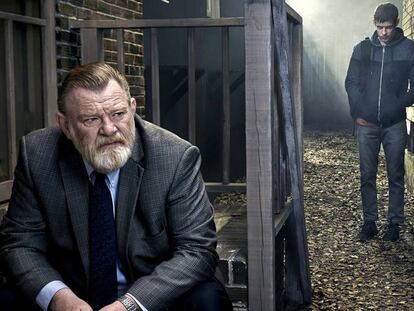 Brendan Gleeson and Harry Treadaway in a scene from the 'Mr. Mercedes' TV series.