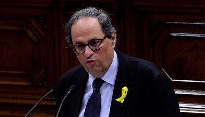 El diputat de Junts per Catalunya, Quim Torra, al Parlament.