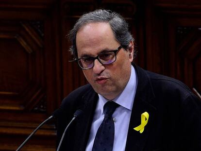 El diputat de Junts per Catalunya, Quim Torra, al Parlament.