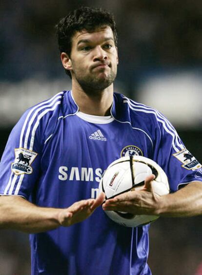 Michael Ballack, con la camiseta de los "blues"