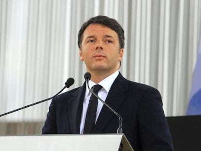 O primeiro-ministro italiano, Matteo Renzi, na inauguração da Expo de Milão, na sexta-feira.