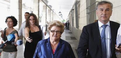 Encarnación Poto, esta mañana en los juzgados de Sevilla.