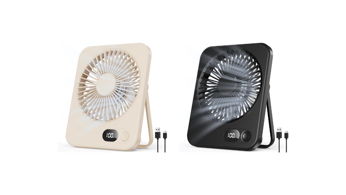 Ventilador ultrafino de gran rendimiento y cinco velocidades.