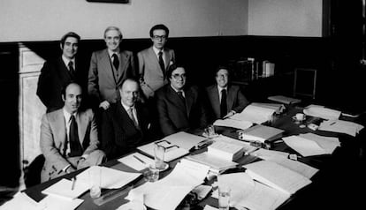 Els membres de la ponència constitucional el 1978.