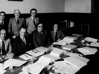 Els membres de la ponència constitucional el 1978.