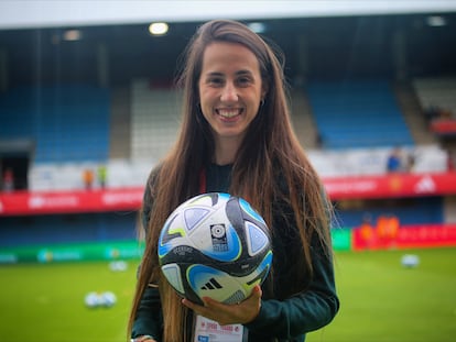Alicia Arévalo, narradora del Mundial femenino de fútbol, en una imagen cedida por TVE.