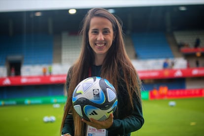 Alicia Arévalo, narradora del Mundial femenino de fútbol, en una imagen cedida por TVE.