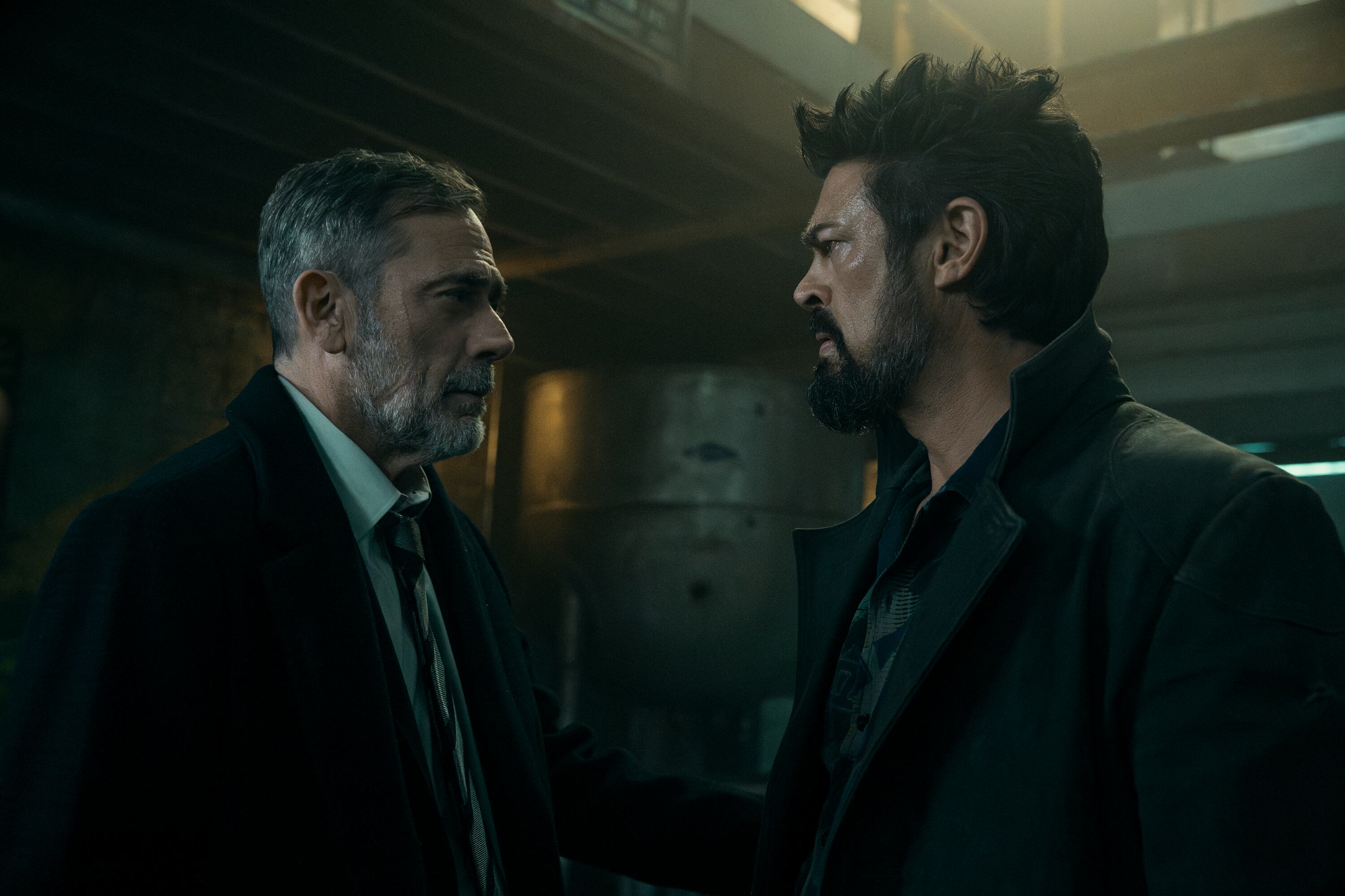 Jeffrey Dean Morgan y Karl Urban, en la cuarta temporada de 'The Boys'.