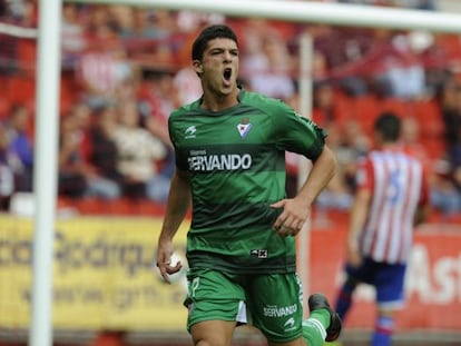 Gol del empate del Eibar en el partido ante el Sporting.