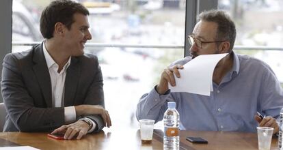 Albert Rivera y Juan Carlos Girauta, en una imagen de archivo.