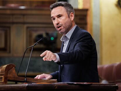 El diputado de Ciudadanos, Guillermo Díaz, interviene en el Congreso de los Diputados, este martes.