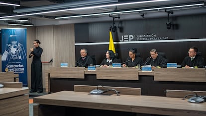 Sesión de sentencia en Bogotá este martes.
