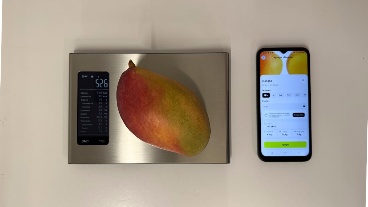 Prueba con la báscula de cocina inteligente Ultrean K40H y su app nutricional NutriScale.