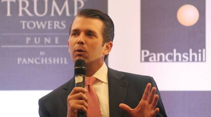 Donald Trump Jr., este mi&eacute;rcoles en la India.