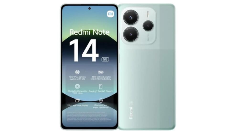 Móvil de gama baja Xiaomi Redmi Note 14 5G.
