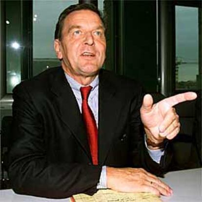 Gerhard Schröder, durante una conferencia de prensa en Berlín