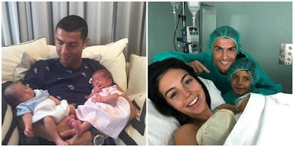 Cristiano Ronaldo ha sido padre este 2017 por partida triple. El pasado agosto presentaba en su cuenta de Instagram a sus dos mellizos, Mateo y Eva. Unos meses después, compartía en la misma red social la noticia de que su novia, la modelo Georgina Rodríguez, acababa de dar a luz a Alana Martina. Estas dos imágenes del futbolista se han colado en la lista de Insatgram de las 10 fotos con más ‘me gusta’ del año.