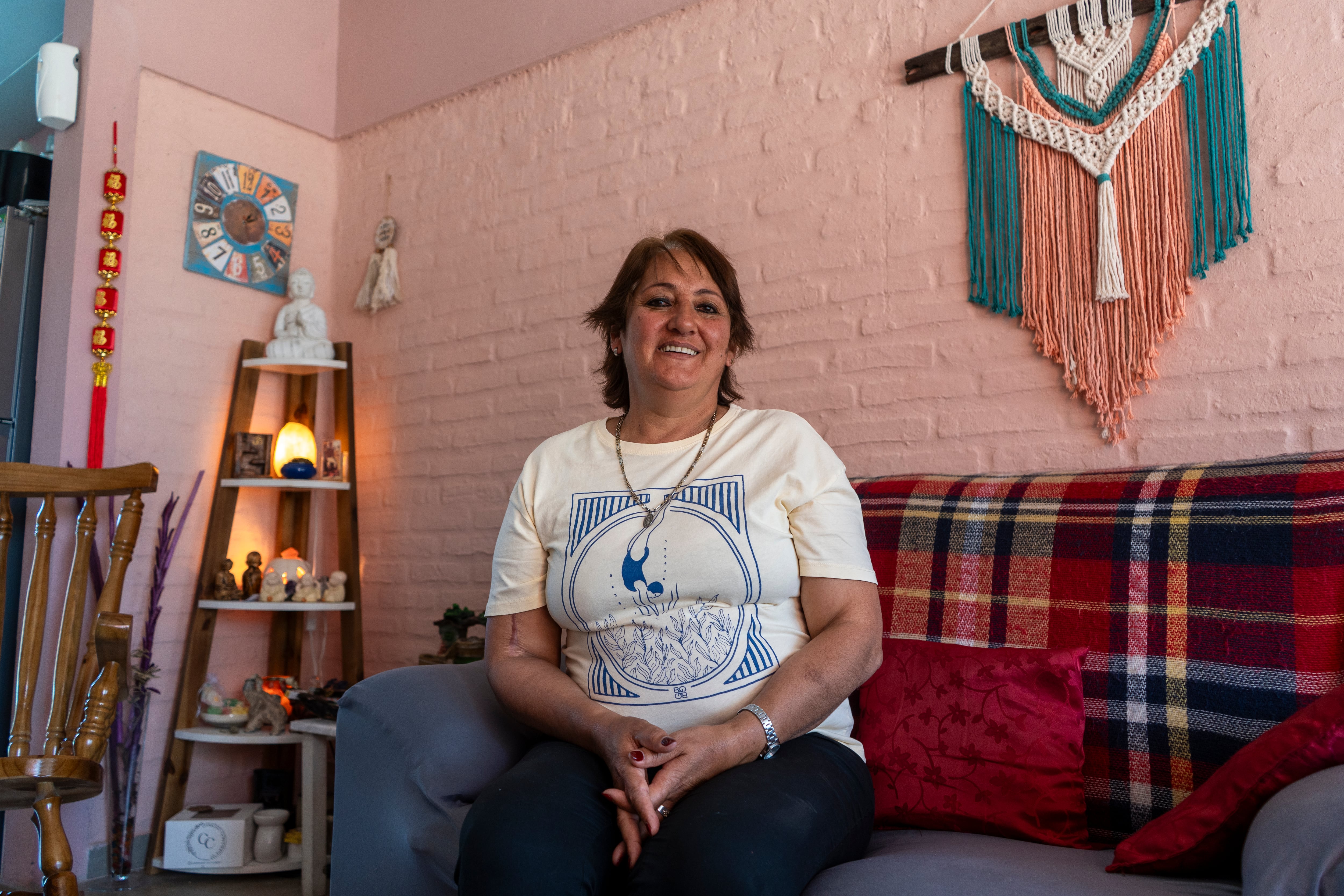  Patricia Ríos en su vivienda.