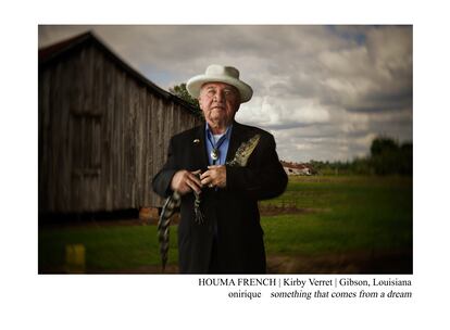 Kirby Verret, a Houma French speaker, pictured in Louisiana (USA).