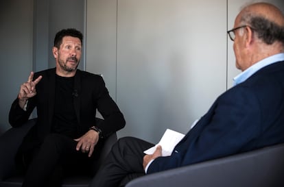 Encuentro entre Del Bosque y Simeone en la ciudad deportiva del Atlético de Madrid en Majadahonda