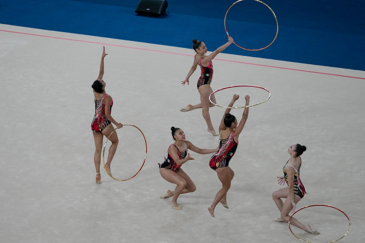 The Mexican rhythmic gymnastics team that emerged from the war in Israel to qualify for its first Olympic Games