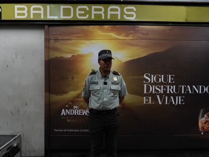 Elementos de la Guardia Nacional en la estación Balderas, el 11 de enero.