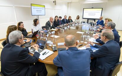 Reunión del consejo rector de la Agencia Espacial española celebrada en Sevilla.