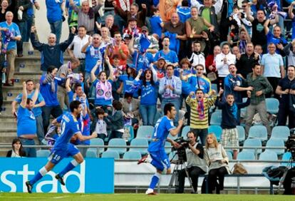 Miku celebra su gol ante el Sevilla.