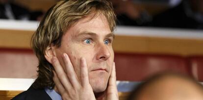 Pavel Nedved, director deportivo de la Juventus, tras comprobar que el equipo italiano se enfrentará al Atlético de Madrid.