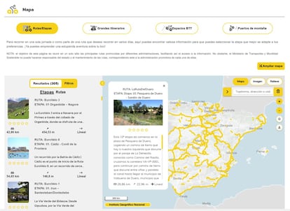Nueva web sobre cicloturismo del Ministerio de Transportes.