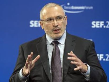 Imagen de archivo del expropietario de Yukos, Mijail Khodorkovsky.