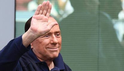 El presidente del Milan, Silvio Berlsuconi.