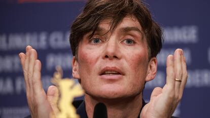 El actor irlandés Cillian Murphy, este jueves en la presentación de 'Small Things Like These' ante la prensa en la Berlinale.