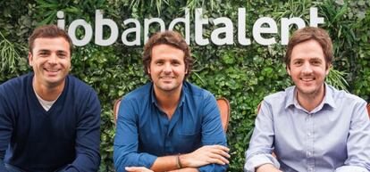 F&eacute;lix Ruiz, Juan Urdiales y Felipe Nav&iacute;o, fundadores de Jobandtalent.