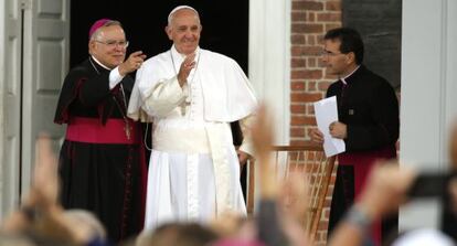 El Papa, abans de la seva intervenció a Filadèlfia.