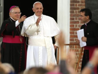 El Papa, abans de la seva intervenció a Filadèlfia.