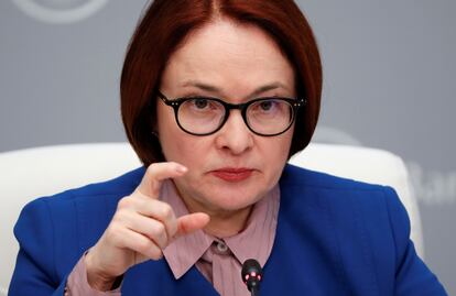 La gobernadora del Banco Central de Rusia, Elvira Nabiullina.