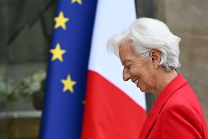 Christine Lagarde, presidenta del BCE, en París en julio. 