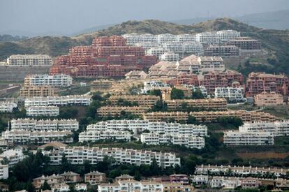 Imagen de las urbanizaciones construidas en Mijas (Málaga).