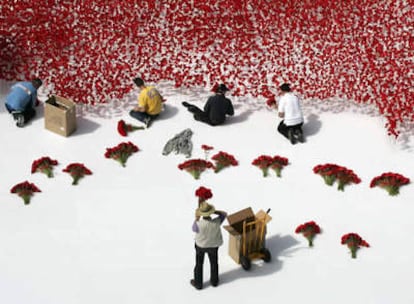 Campo de amapolas de Kenzo en Madrid