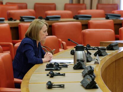 María Pilar Jiménez Bados comparece este martes como candidata para la elección de vocales del CGPJ en el Congreso.