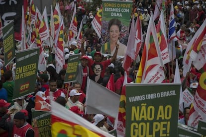 Imagen de la protesta de Sao Paulo.