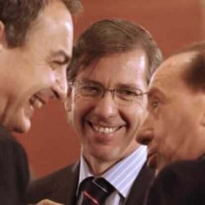 José Luis Rodríguez Zapatero y Silvio Berlusconi