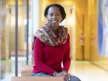 Alice Macharia, en la Fundación BBVA en Madrid.