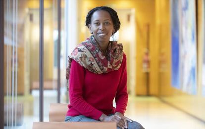 Alice Macharia, en la Fundación BBVA en Madrid.