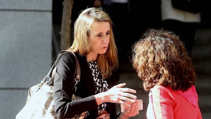 La jueza Carmen Lamela a las puertas de la Audiencia Nacional.