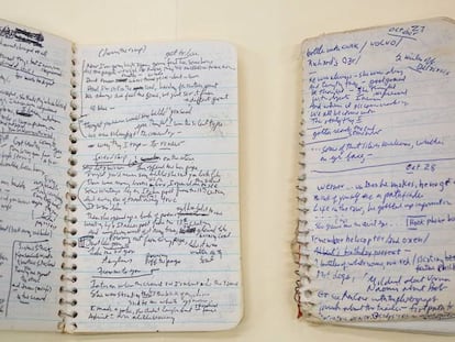 Libreta con anotaciones de Bod Dylan.