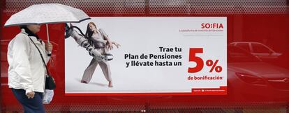 Oferta de Banco Santander para el traspaso de planes de pensiones.